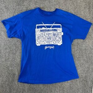 Light Source‎ Psalm 150 Boombox Christian Graphic T-Shirt Blue XL